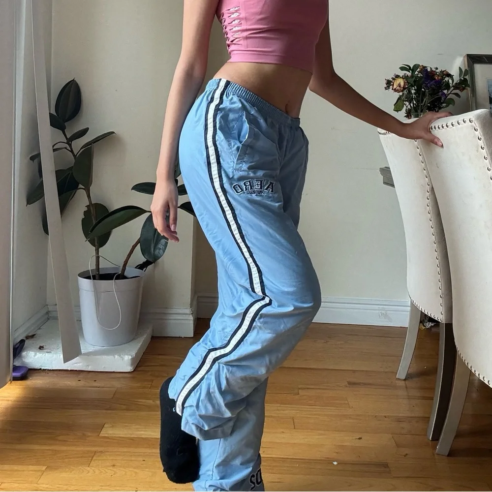 Aeropostale Baby Blue Y2K Track Pants - Picture 2 of 5